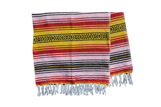 Mexikanische Decke -  Falsa - L - Gelb  - MSXZZ0yellowpink