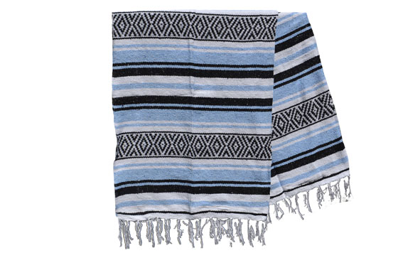 Mexikanische Decke -  Falsa - XL - Blau  - MUXZZ0bwblu