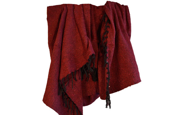Mexican blanket - Solid - L - Red - PZCZZ0burgundy