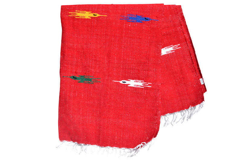Decke + Gürtel -  Einfarbig - L - Rot  - 3QEZZ0redX
