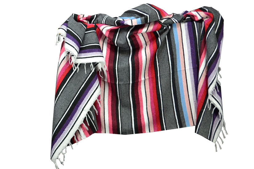 Mexican blanket - Serape - XL - Pink - ABMZZ0darkgrey