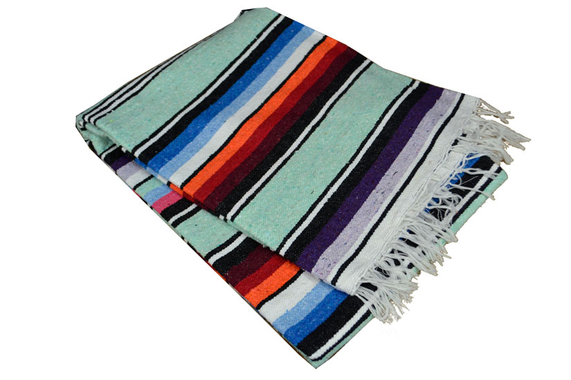 Mexicaanse deken - Serape - XL - Groen - ABMZZ0mint2