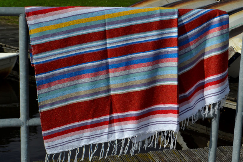 Mexican blanket - Serape - XL - Pink - ABMZZ0pastelbrown