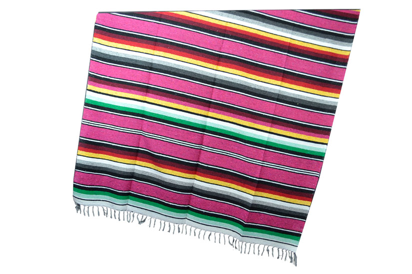Mexicaanse deken - Serape - XL - Roze - ABMZZ0pink5