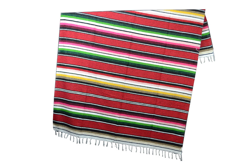 Couverture mexicaine -  Serape - XL - Rose - ABMZZ0red5