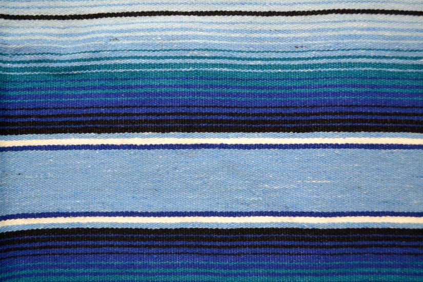 Mexicaanse deken - Serape - XL - Blauw - BBBZZ1blu6
