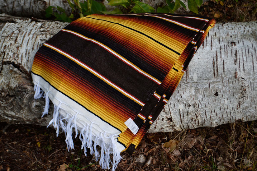 Mexican blanket - Serape - XL - Brown - BBBZZ1browngold1