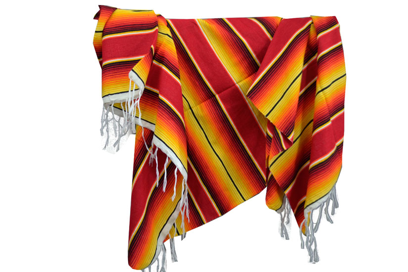 Mexican blanket - Serape - XL - Red - BBBZZ1redyellow1