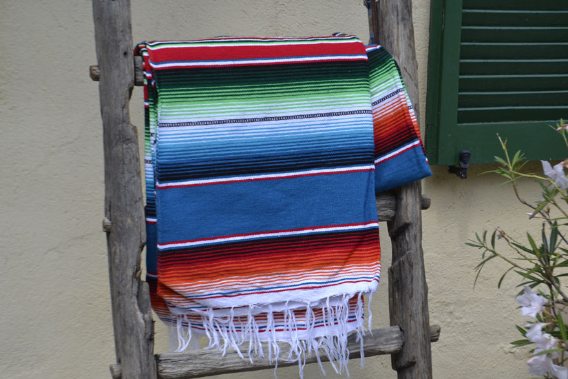 Mexican blanket - Serape - XL - Blue - BBXZZ0blu1