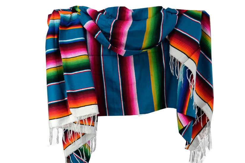 Mexican blanket - Serape - XL - Blue - BBXZZ0blu5