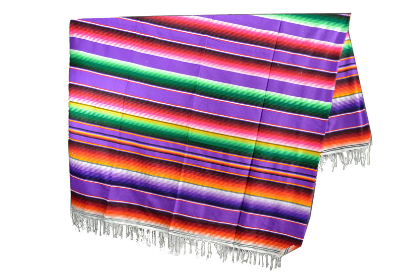Mexicaanse deken - Serape - XL - Paars - BBXZZ0fuchsia1