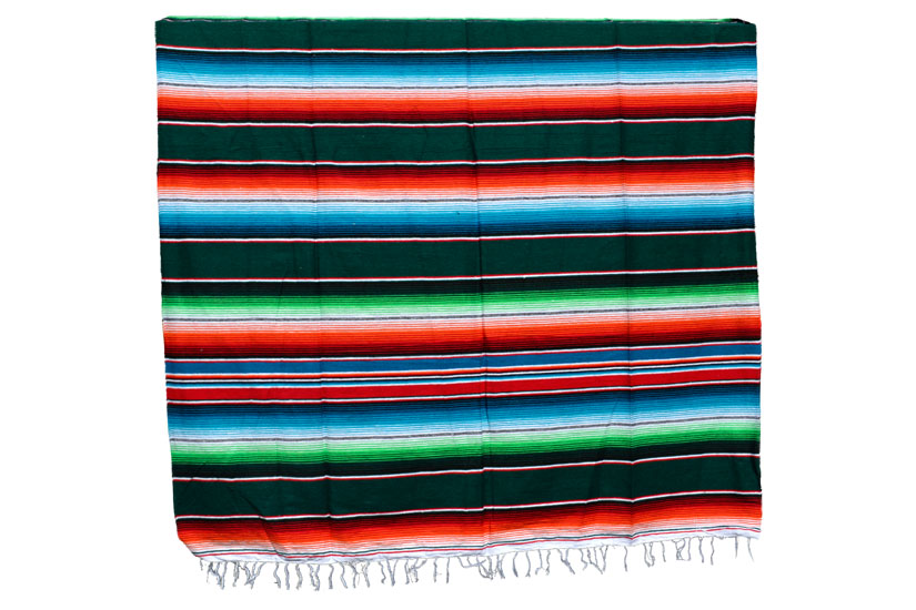 Mexikanische Decke -  Serape - XL - Grün  - BBXZZ0green2