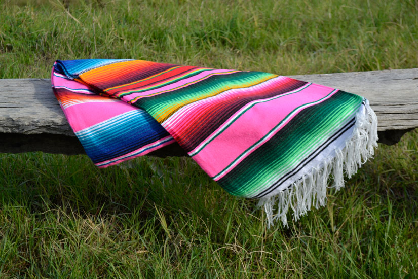 Mexican blanket - Serape - XL - Pink - BBXZZ0hotpink1