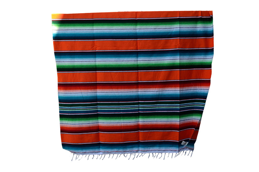 Mexikanische Decke -  Serape - XL - Orange  - BBXZZ0orange