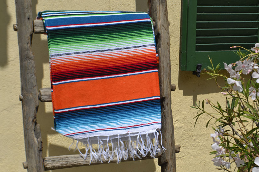 Mexicaanse deken - Serape - XL - Oranje - BBXZZ0orange