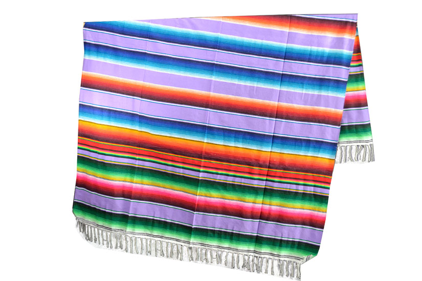 Mexikanische Decke -  Serape - XL - Violett  - BBXZZ0violet1