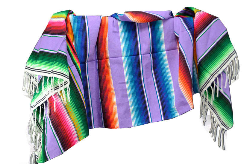 Mexikanische Decke -  Serape - XL - Violett  - BBXZZ0violet1