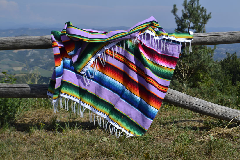 Mexikanische Decke -  Serape - XL - Violett  - BBXZZ0violet