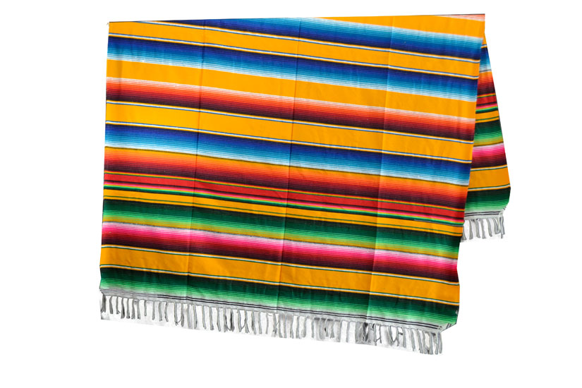 Mexikanische Decke -  Serape - XL - Gelb  - BBXZZ0yellow2