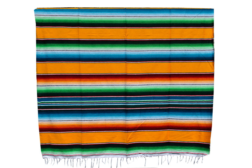 Mexikanische Decke -  Serape - XL - Gelb  - BBXZZ0yellow
