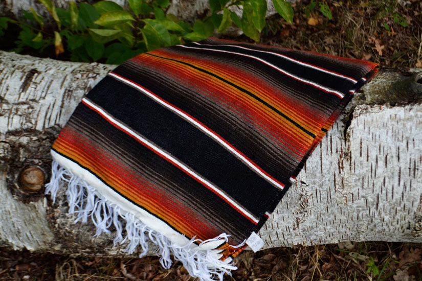 Mexicaanse deken - Serape - XL - Zwart - BBXZZ1blackgold