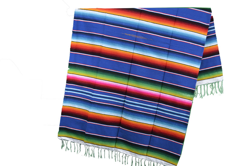 Mexicaanse deken - Serape - L - Blauw - BPXZZ0blu