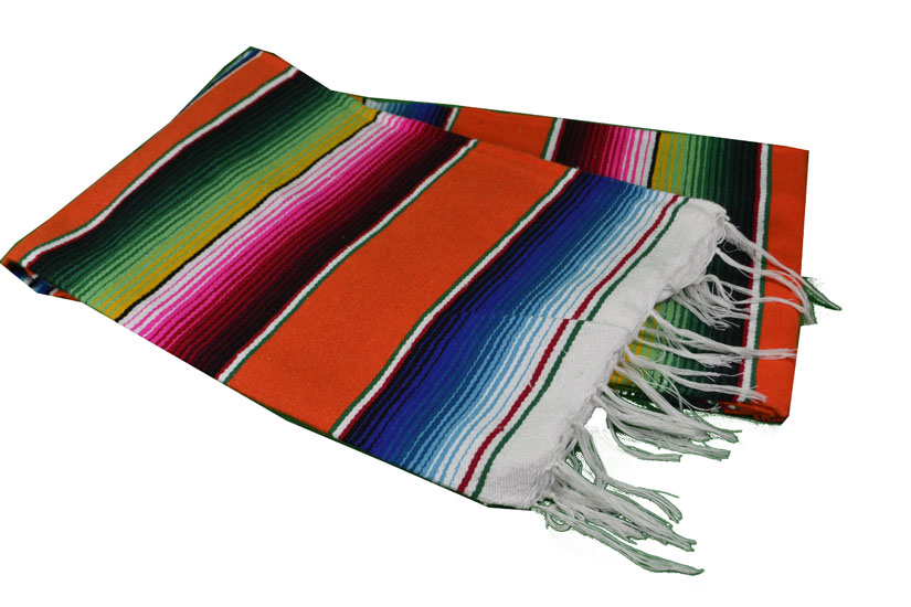 Mexikanische Decke -  Serape - L - Orange  - BPXZZ0orange