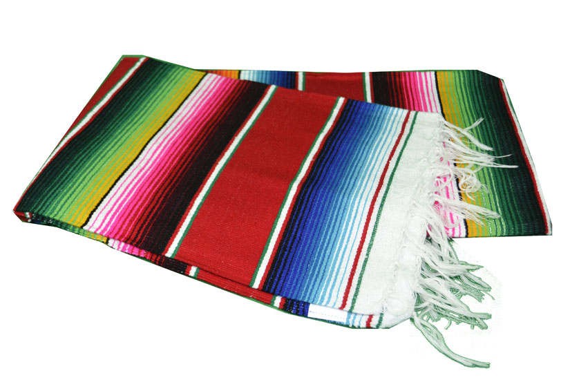 Mexikanische Decke -  Serape - L - Rot  - BPXZZ0red