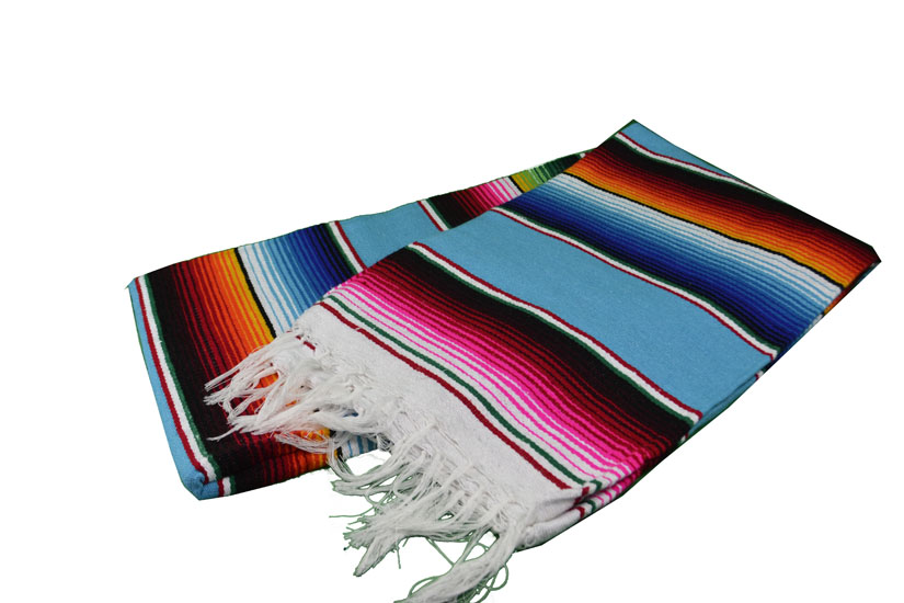 Mexican blanket - Serape - L - Turquoise - BPXZZ0turq