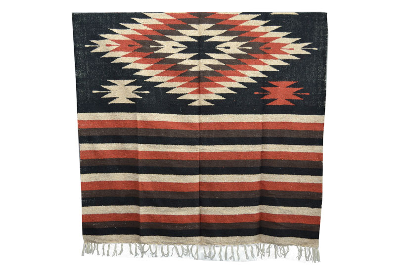 Mexicaanse deken - Indianen - L - Zwart - EEEZZ1DGblackrust1