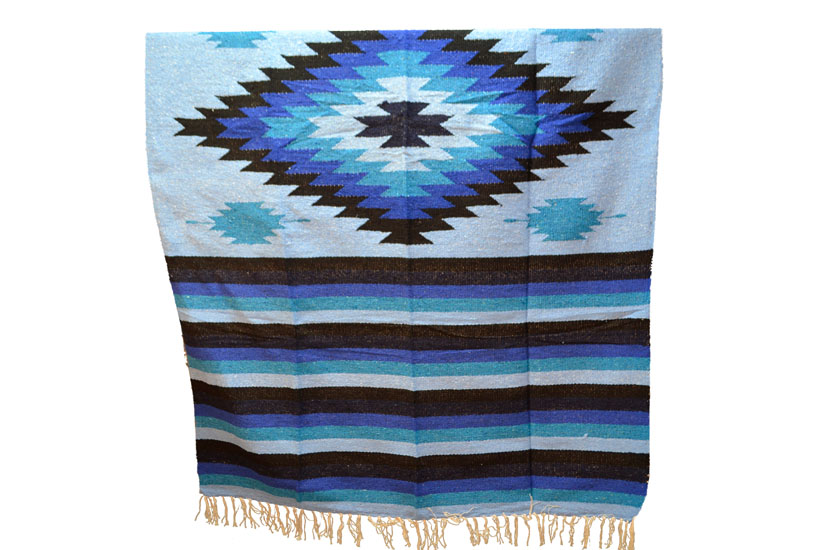 Mexican blanket - indian - L - Blue - EEEZZ1DGlightblu