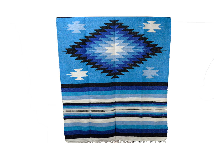 Mexican blanket - indian - L - Turquoise - EEEZZ1DGturq
