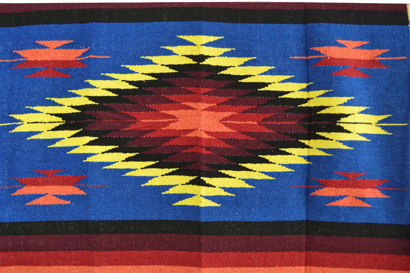 Mexicaanse deken - Indianen - L - Blauw - EEXZZ0DGblu