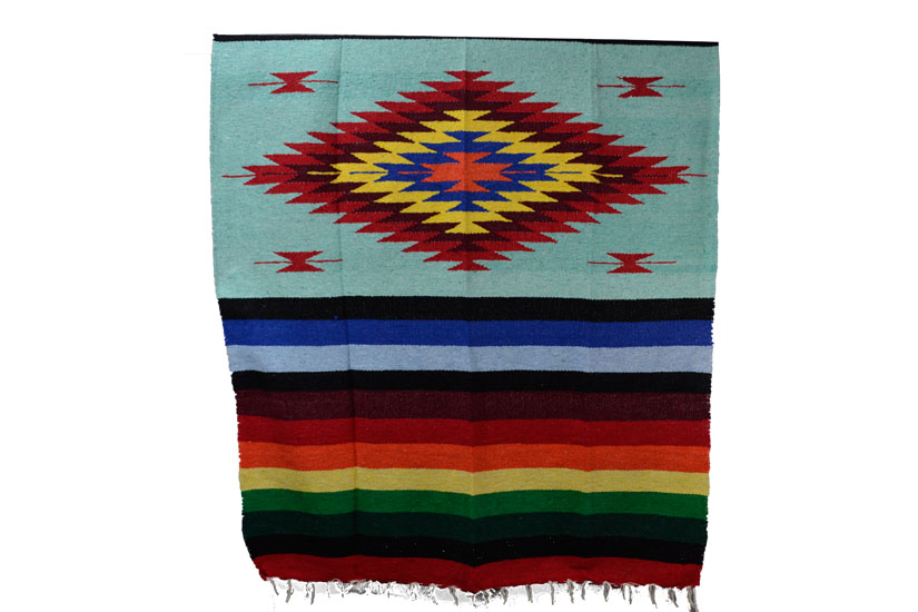 Mexicaanse deken - Indianen - L - Groen - EEXZZ0DGmint