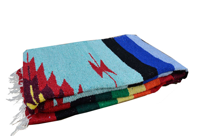 Mexicaanse deken - Indianen - L - Groen - EEXZZ0DGmint