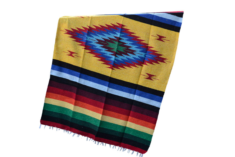 Mexikanische Decke -  Indianer - L - Gelb  - EEXZZ0DGyellow