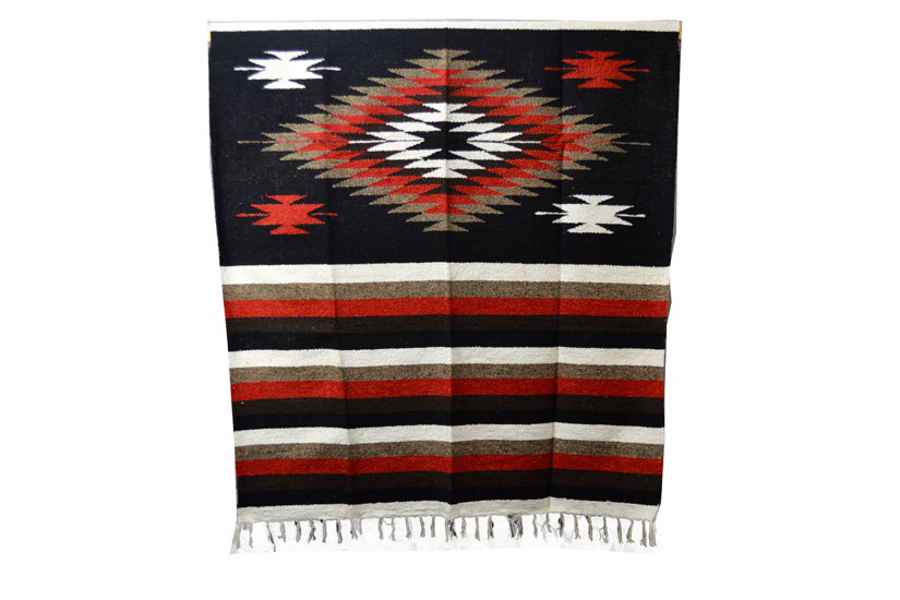 Mexicaanse deken - Indianen - L - Zwart - EEXZZ1DGblackrust