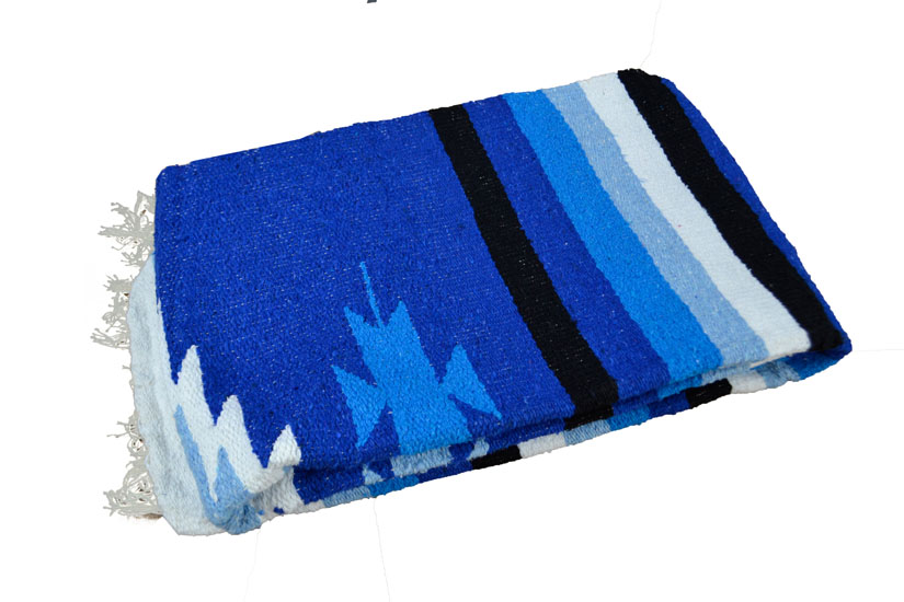 Mexicaanse deken - Indianen - L - Blauw - EEXZZ1DGblu