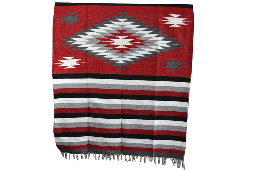 Mexican blanket - indian - L - Red - EEXZZ1DGredgrey