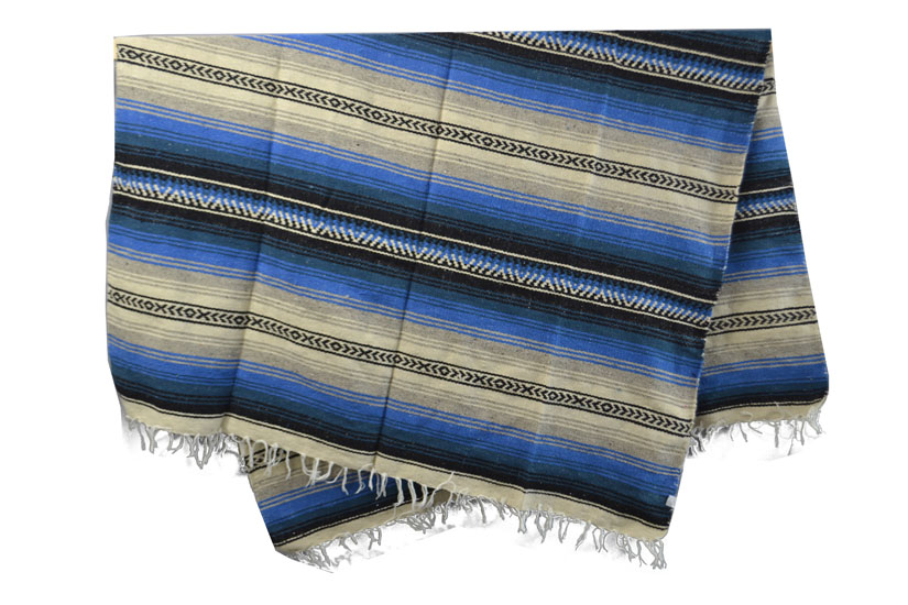 Mexicaanse deken - Falsa - XL - Blauw - LHGZZ0blu