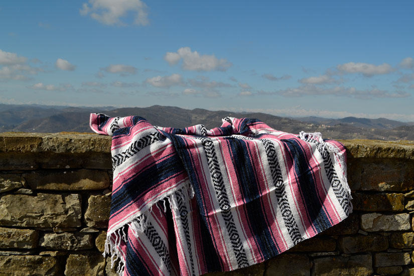 Mexican blanket - Falsa - L - Pink - MSAZZ0pinkblu