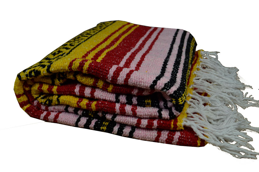 Mexican blanket - Falsa - L - Yellow - MSXZZ0yellowpink
