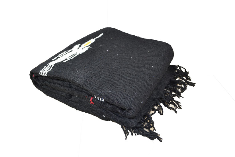 Mexican blanket - Solid - L - Black - QEXZZ0black1
