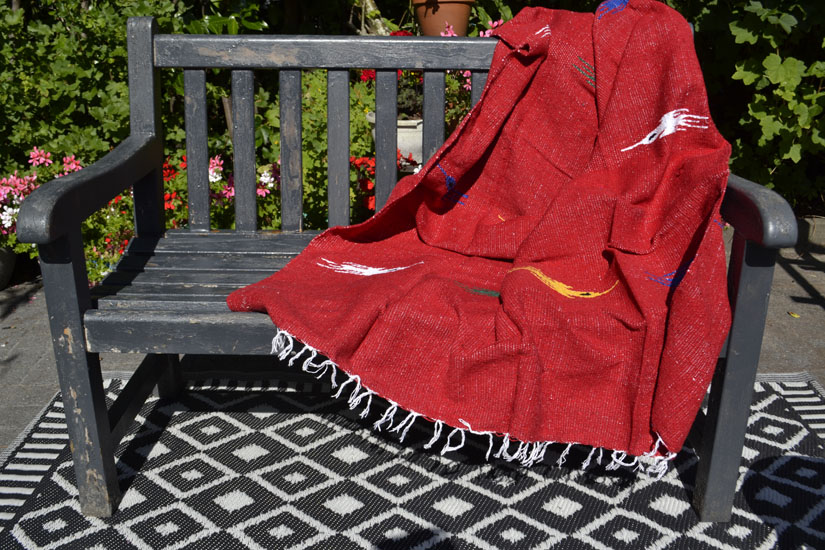 Mexican blanket - Solid - L - Red - QEXZZ0red