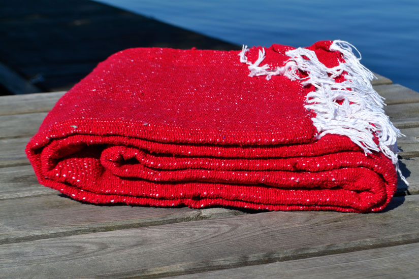 Mexican blanket - Solid - L - Red - QEXZZ0red