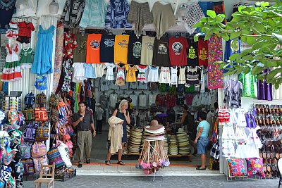 Playa del Carmen. La Quinta. Souvenirwinkel. Playa del Carmen. La Quinta.