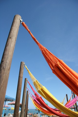 Braziliaanse hangmatten op het strand