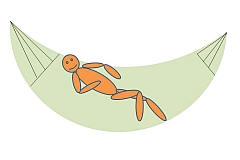 Get into your Mexican hammock step 4